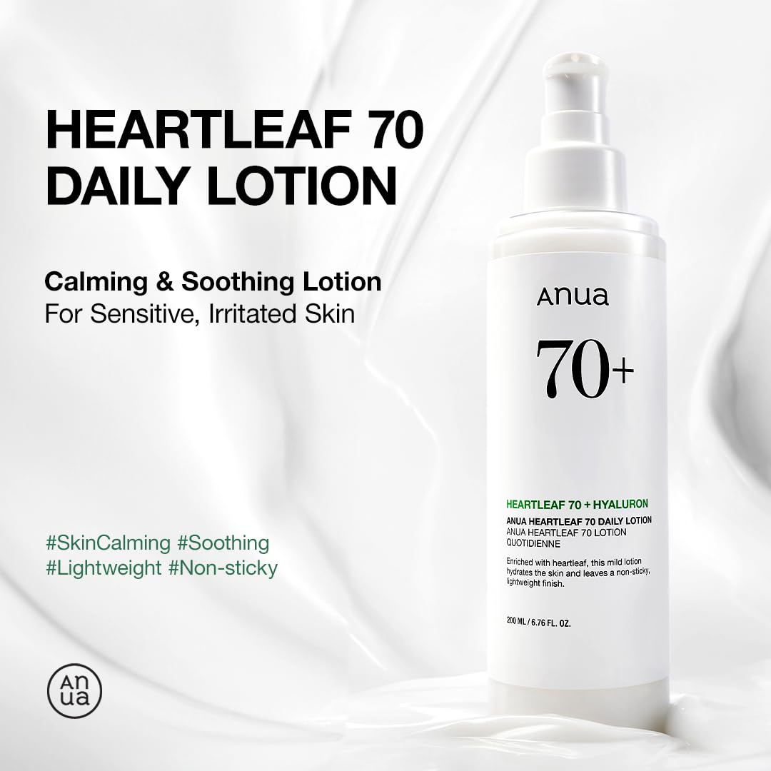 Anua Heartleaf Daily Lotion with Hyaluronic Acid, Lightweight Face Moisturizer