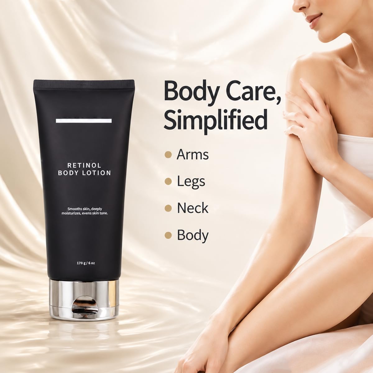 Retinol Body Lotion Firming Moisturizer for Crepey Skin, 170g/6 oz