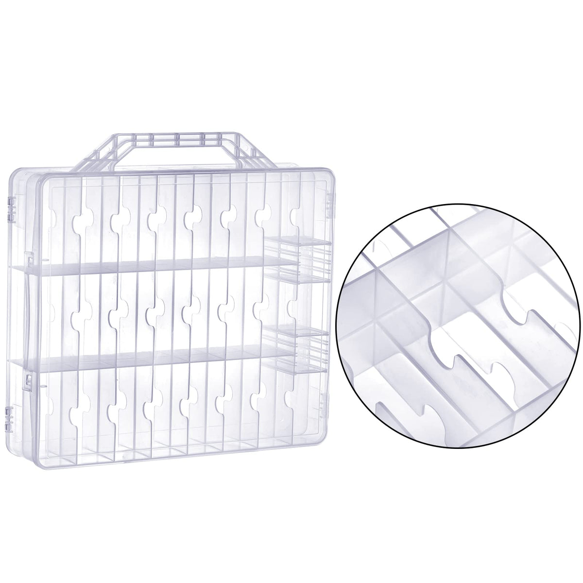 Foraineam Clear Nail Polish Organizer Box Set with Adjustable Dividers