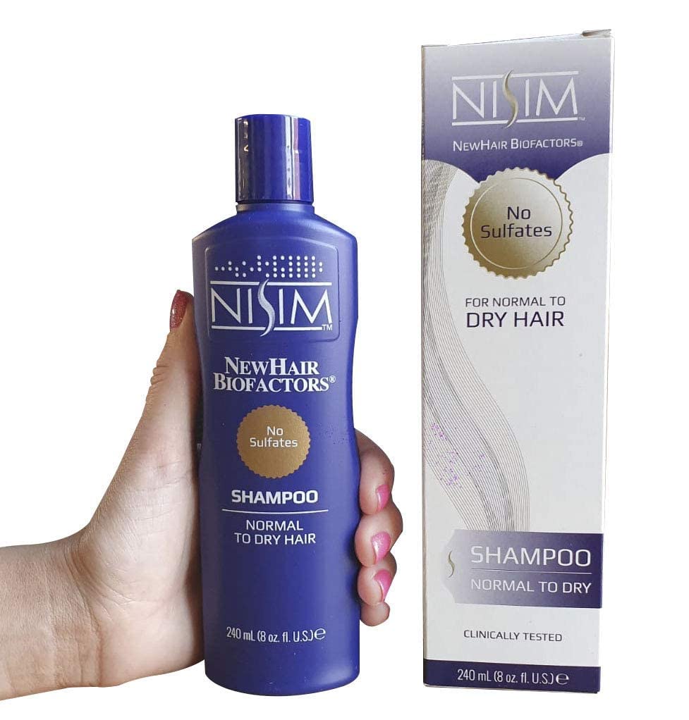NISIM NewHair BioFactors Shampoo for Normal to Dry Hair, 8 oz