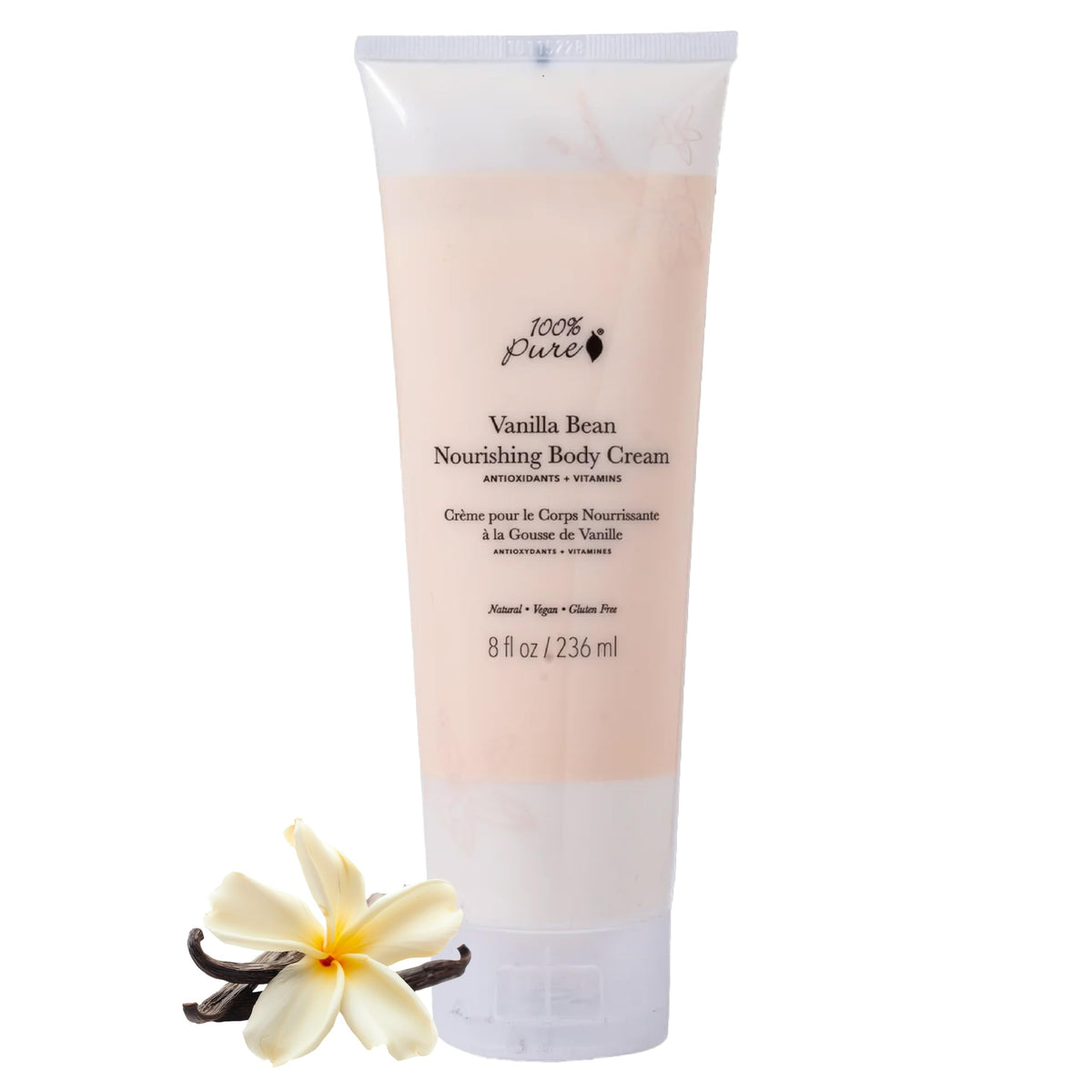 100% PURE Nourishing Body Cream, Plant-Based Moisturizer, 8 Fl Oz