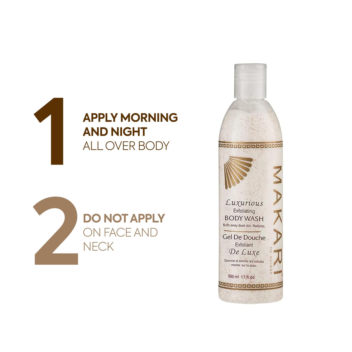 Makari Classic Luxurious Exfoliating Body Wash, 500 ml