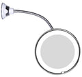 JiBen 10X LED Gooseneck Magnifying Makeup Mirror with Suction Cup