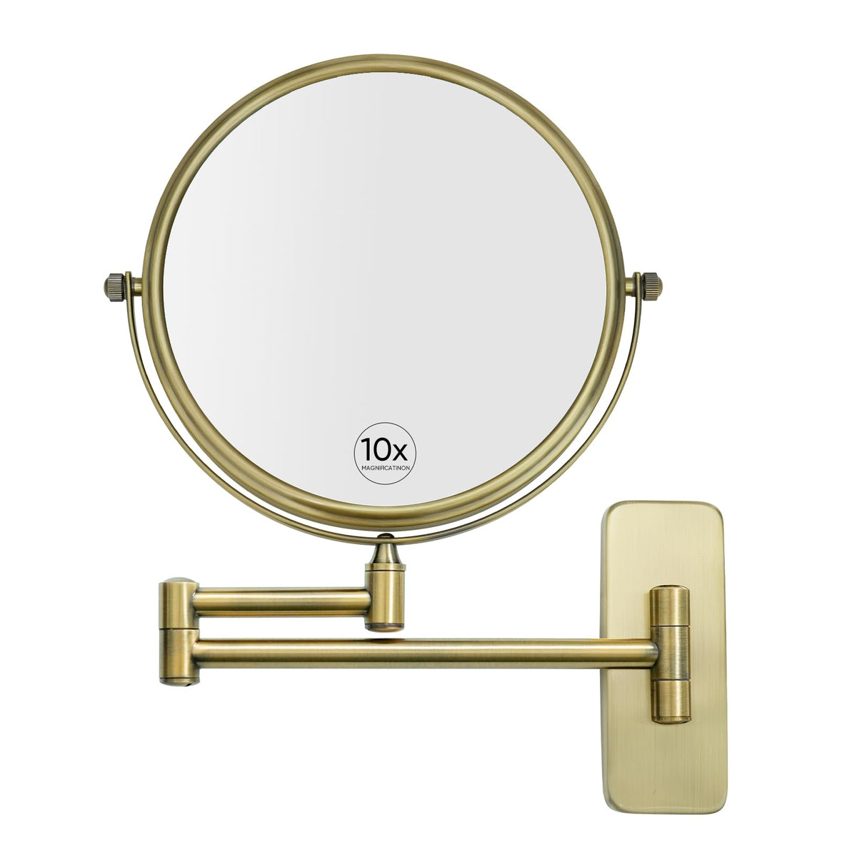 GURUN Dual-Sided Wall Mount Makeup Mirror with 1x and 10x Magnification