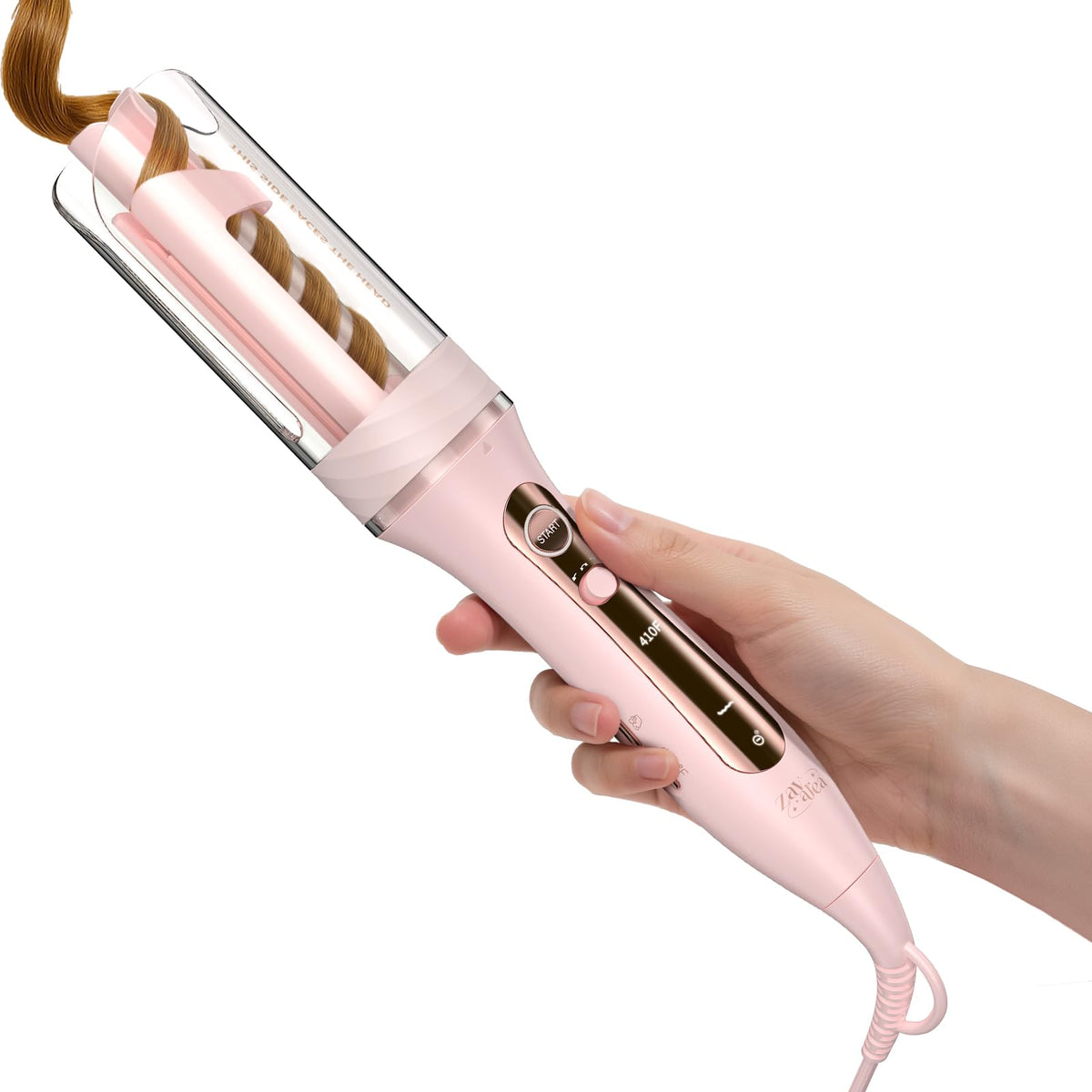 ZAVAREA Automatic Rotating Curling Iron with Ceramic Barrel
