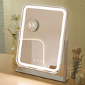 HIEEY Vanity Mirror with Lights, 5X Magnification, 360° Rotation