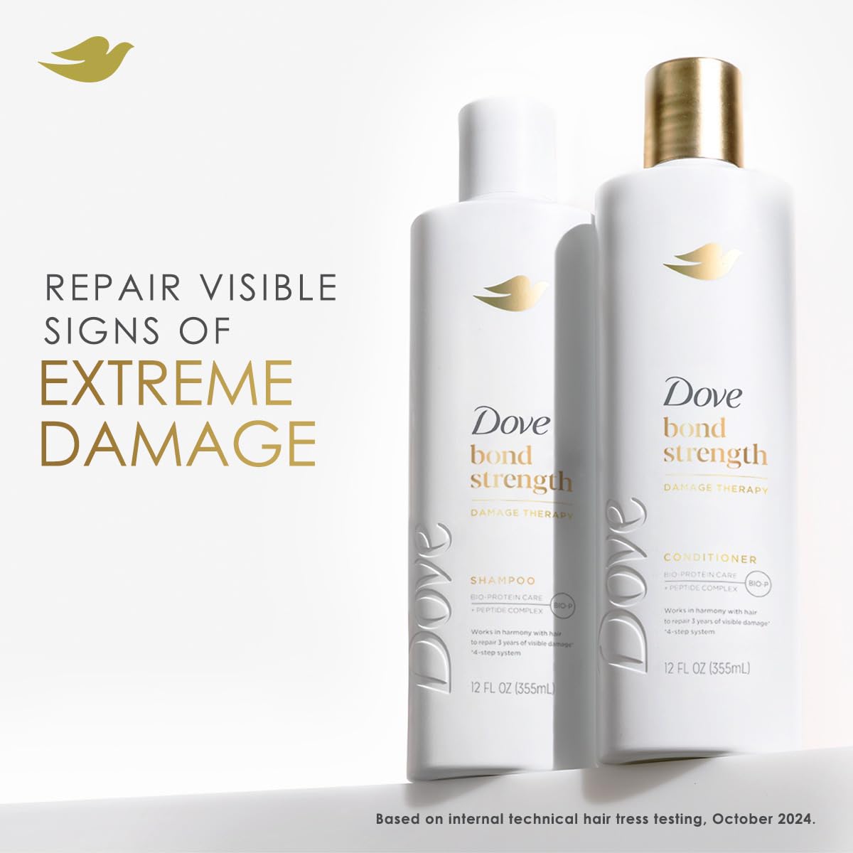 Dove Bond Strength Damage Therapy Hair Repair System, 4-Piece Set