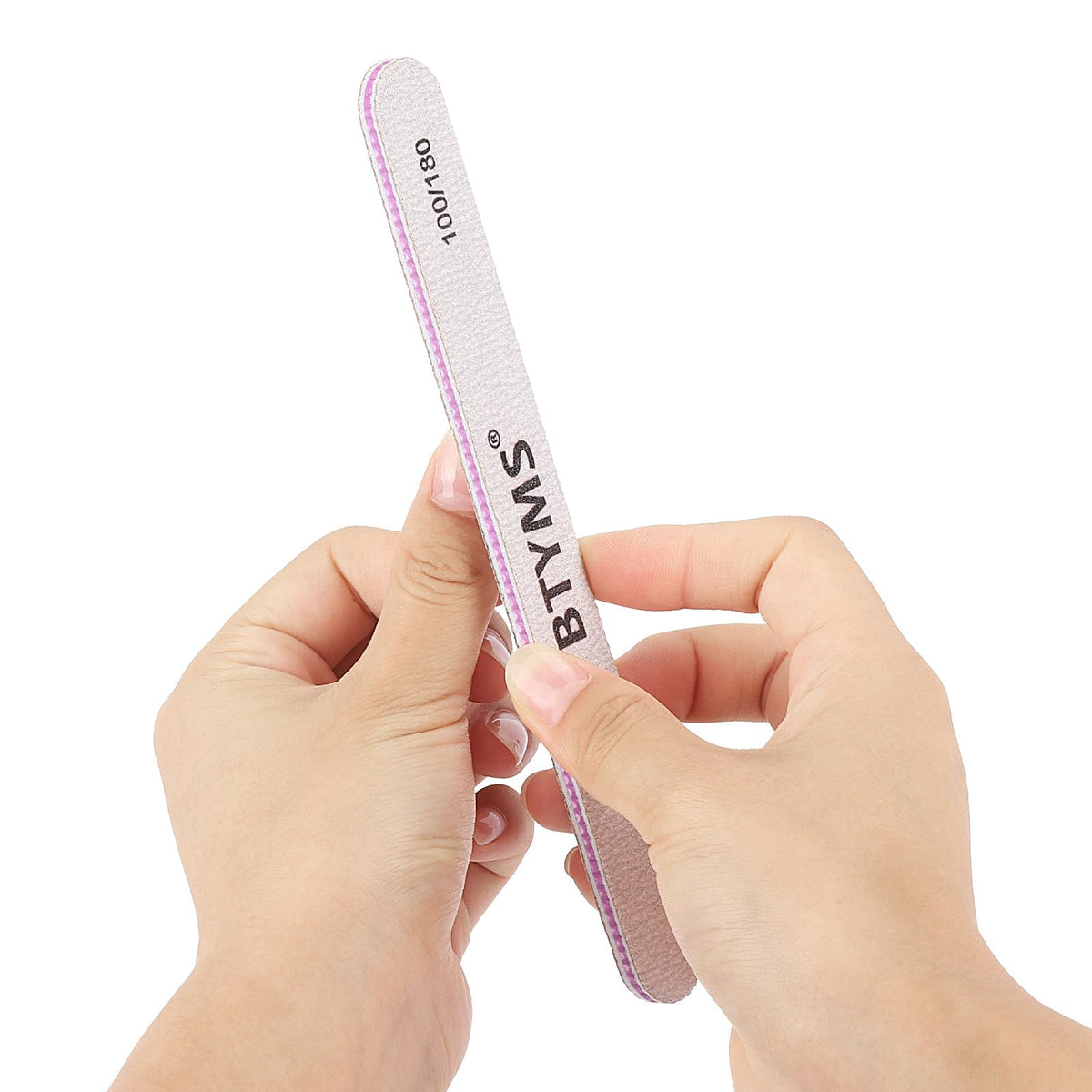 BTYMS 100/180 Grit Double-Sided Emery Board Nail Files