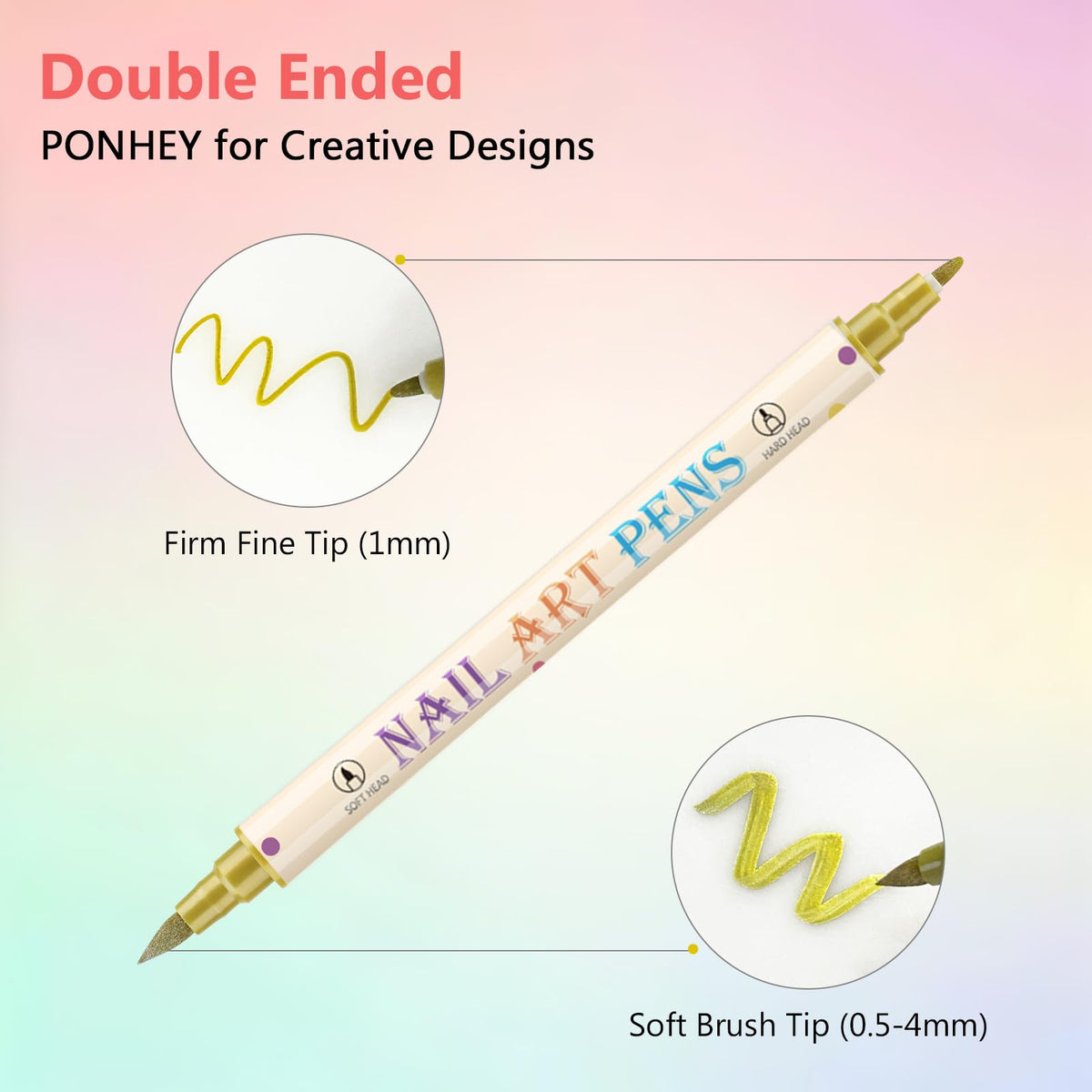 Ponhey Dual-Tip Nail Art Pens