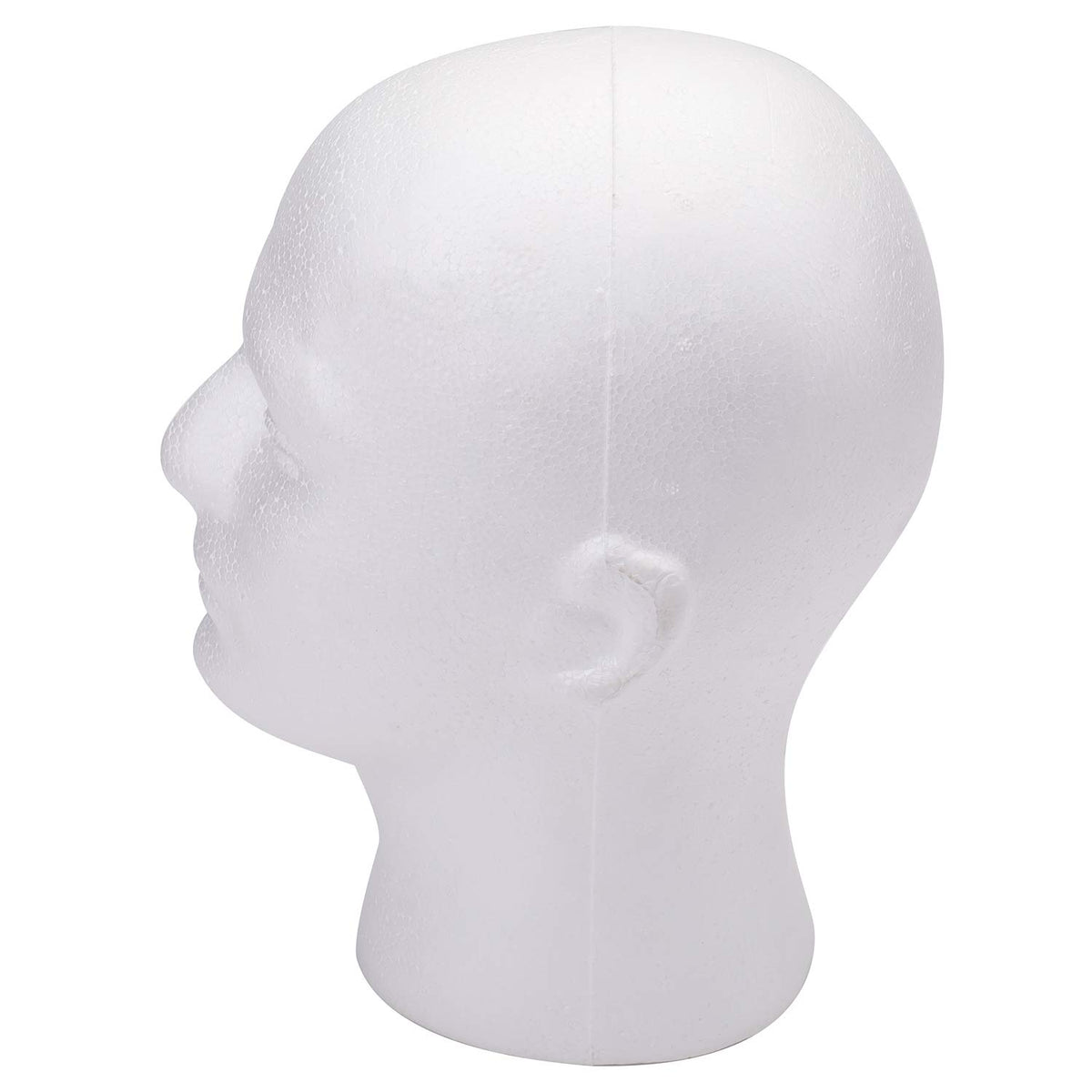 Foraineam 2-Pack Male Foam Mannequin Heads, 11-Inch Wig Display Holders