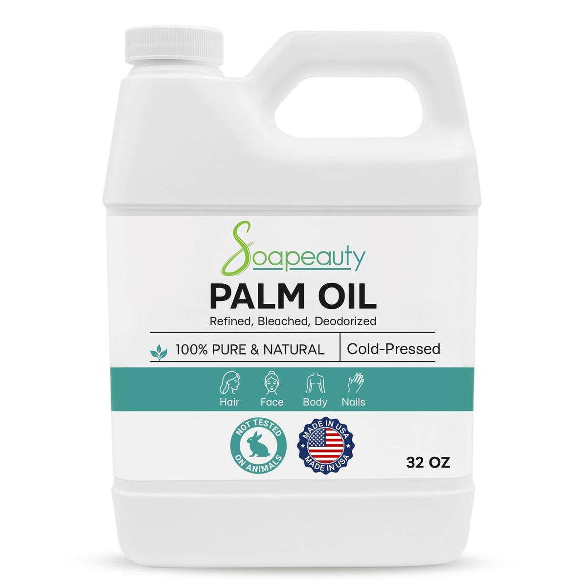 Soapeauty Palm Oil RBD – 100% Pure Cold-Pressed Non-Hydrogenated Oil