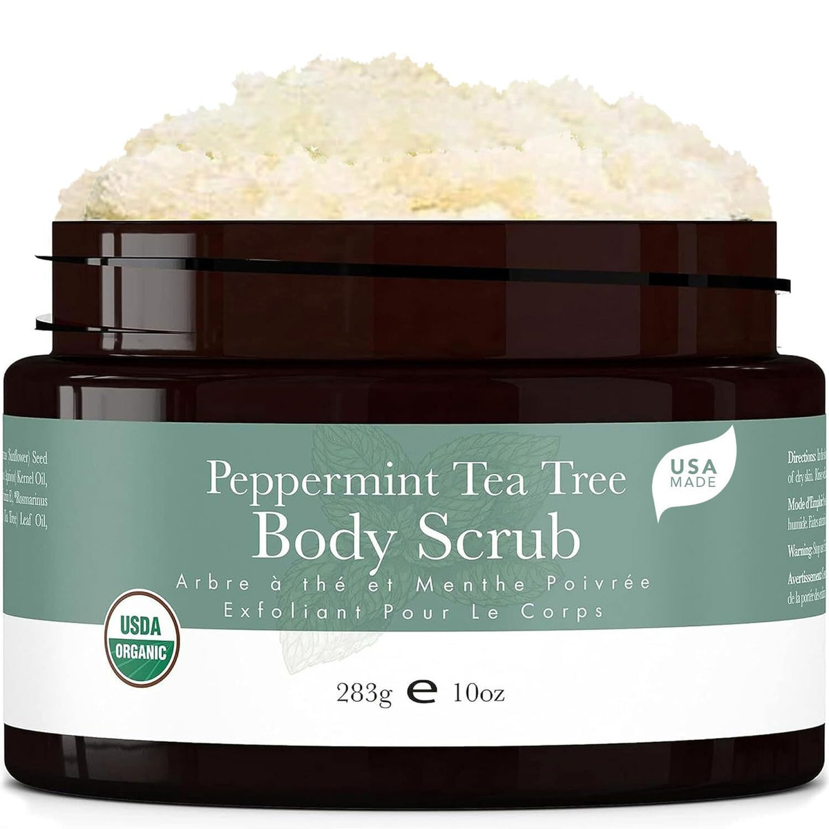 Organic Sugar Body Scrub - USA Made Exfoliating Body & Foot Scrub