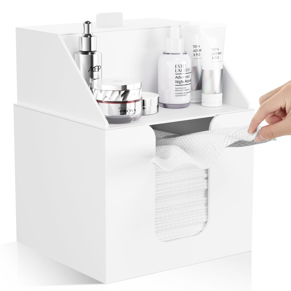 Acrylic Double-Layer Face Towel Holder and Bathroom Counter Organizer