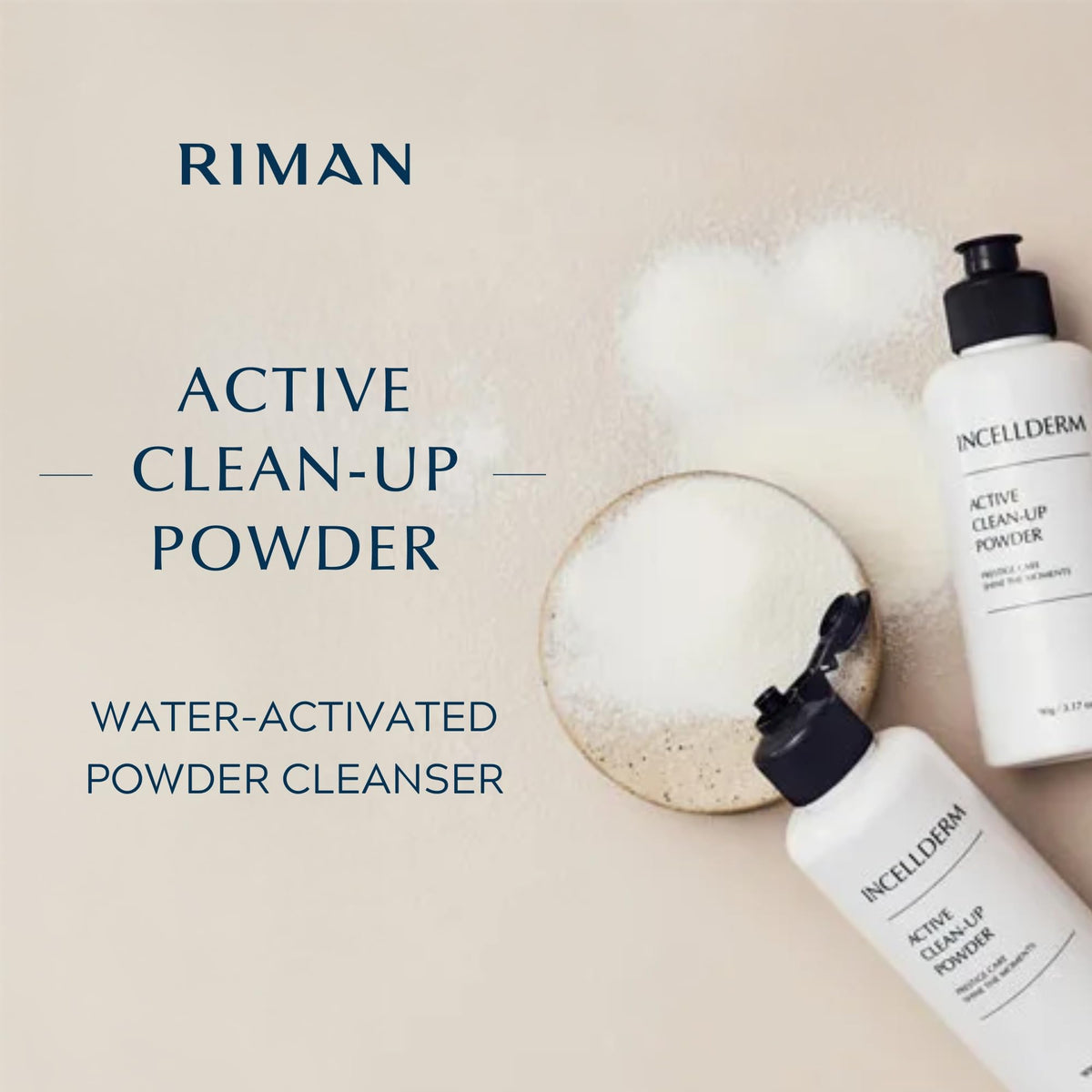 INCELLDERM Active Clean-Up Powder 90g | Papain Enzyme Cleanser