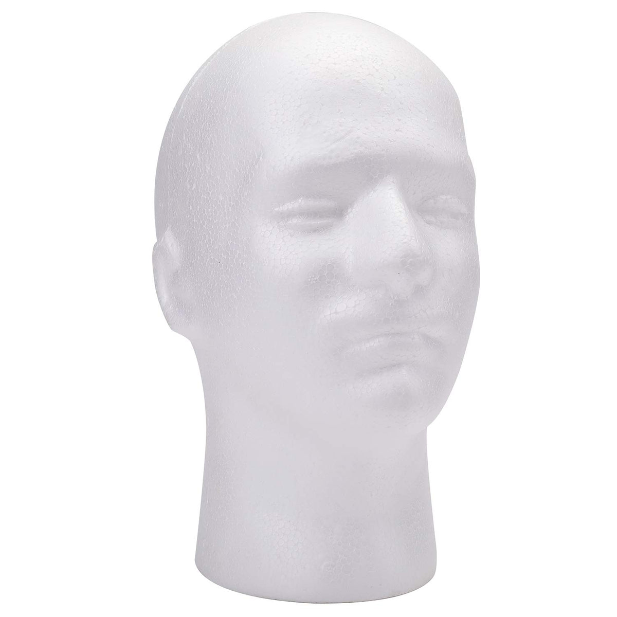 Foraineam 2-Pack Male Foam Mannequin Heads, 11-Inch Wig Display Holders