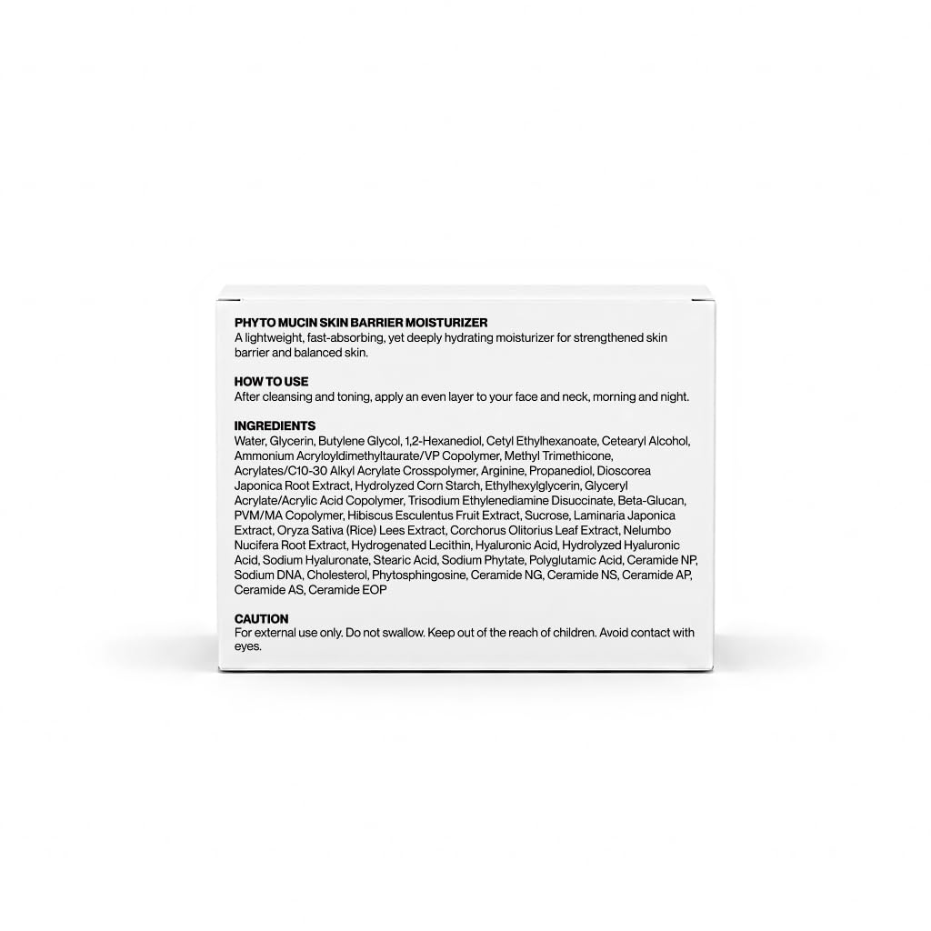 Korean Phyto Mucin Skin Barrier Repair Cream, 6 Ceramide Gel Moisturizer