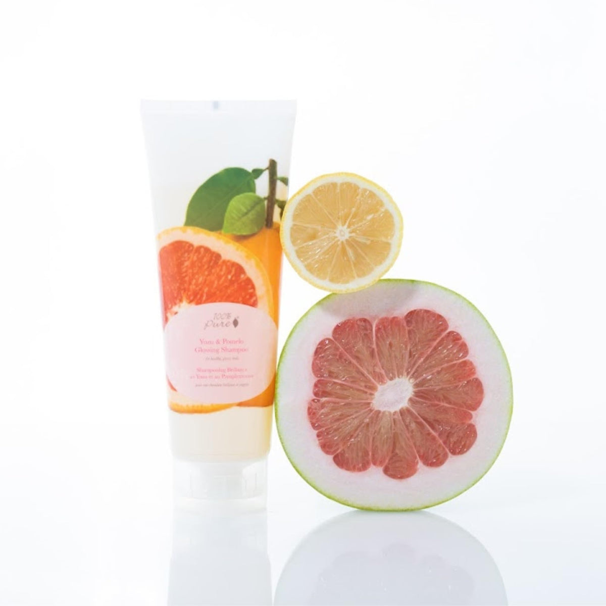 100% Pure Yuzu & Pomelo Glossing Shampoo - Hydrating Detoxifying Care
