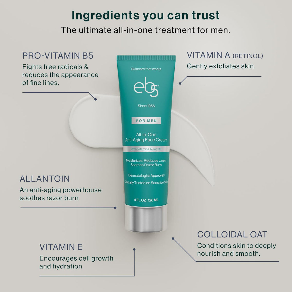 eb5 Men’s All-in-One Anti-Aging Face Cream with Retinol and Vitamins