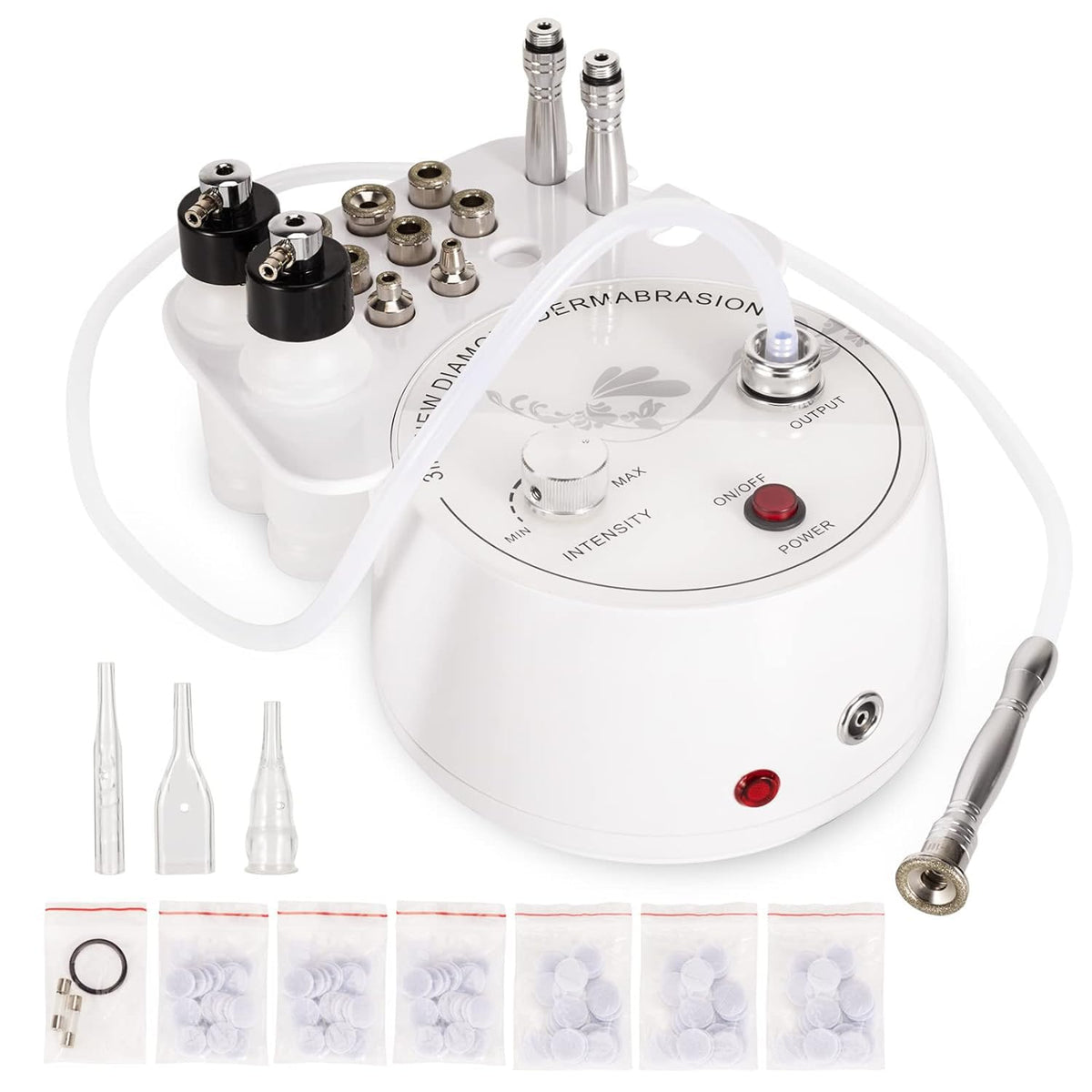 3-in-1 Diamond Microdermabrasion System with Adjustable Vacuum and Spray