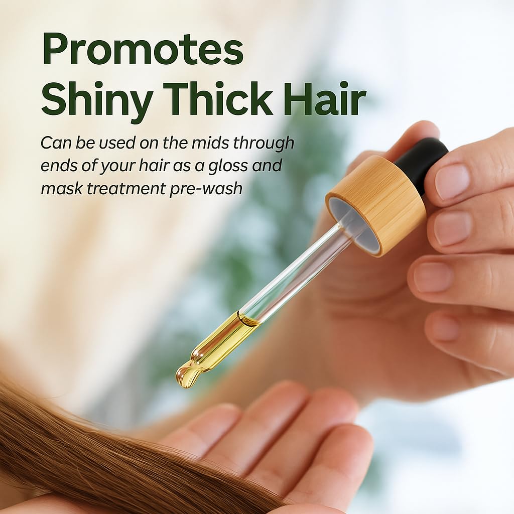 Lia Organics Hair Growth Oil with Rosemary, Castor, Pumpkin Seed & Amla Oils