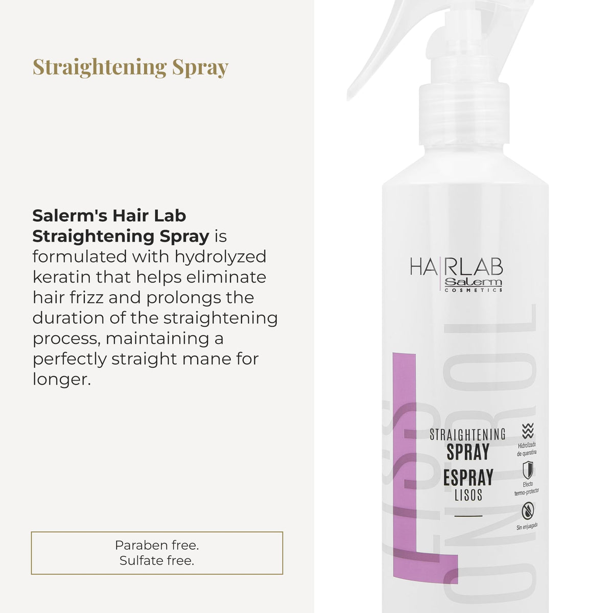 SALERM Lisos Hair Lab Smoothing Hair Spray, 250 ml