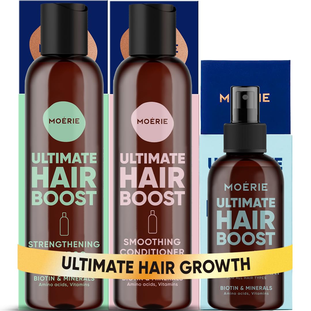 Moerie Hair Growth Shampoo, Conditioner & Spray Set