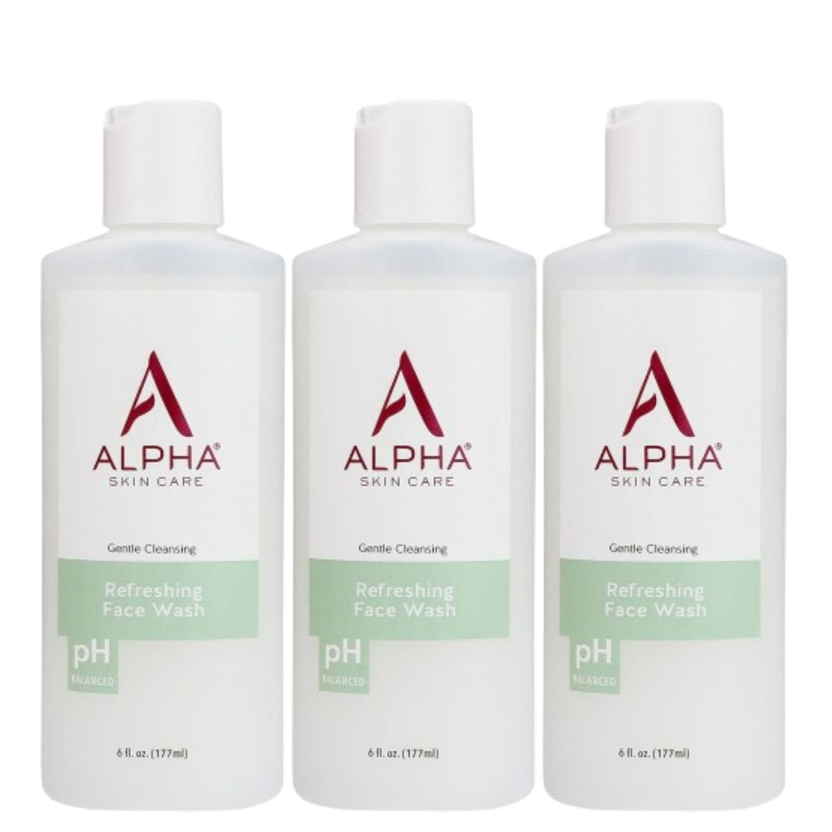 Alpha Skin Care Refreshing Face Wash with Citric AHA, Soap-Free Formula, 6 Fl Oz