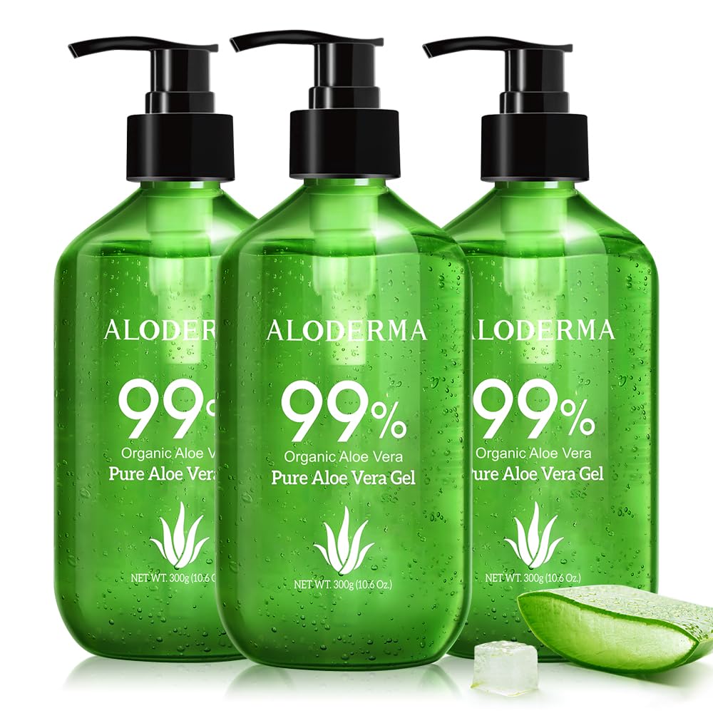 Aloderma 99% Organic Aloe Vera Gel Pump Bottle