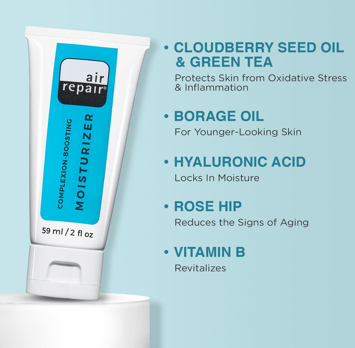Air Repair Moisturizer with Hyaluronic Acid & Ceramide for Dry Skin