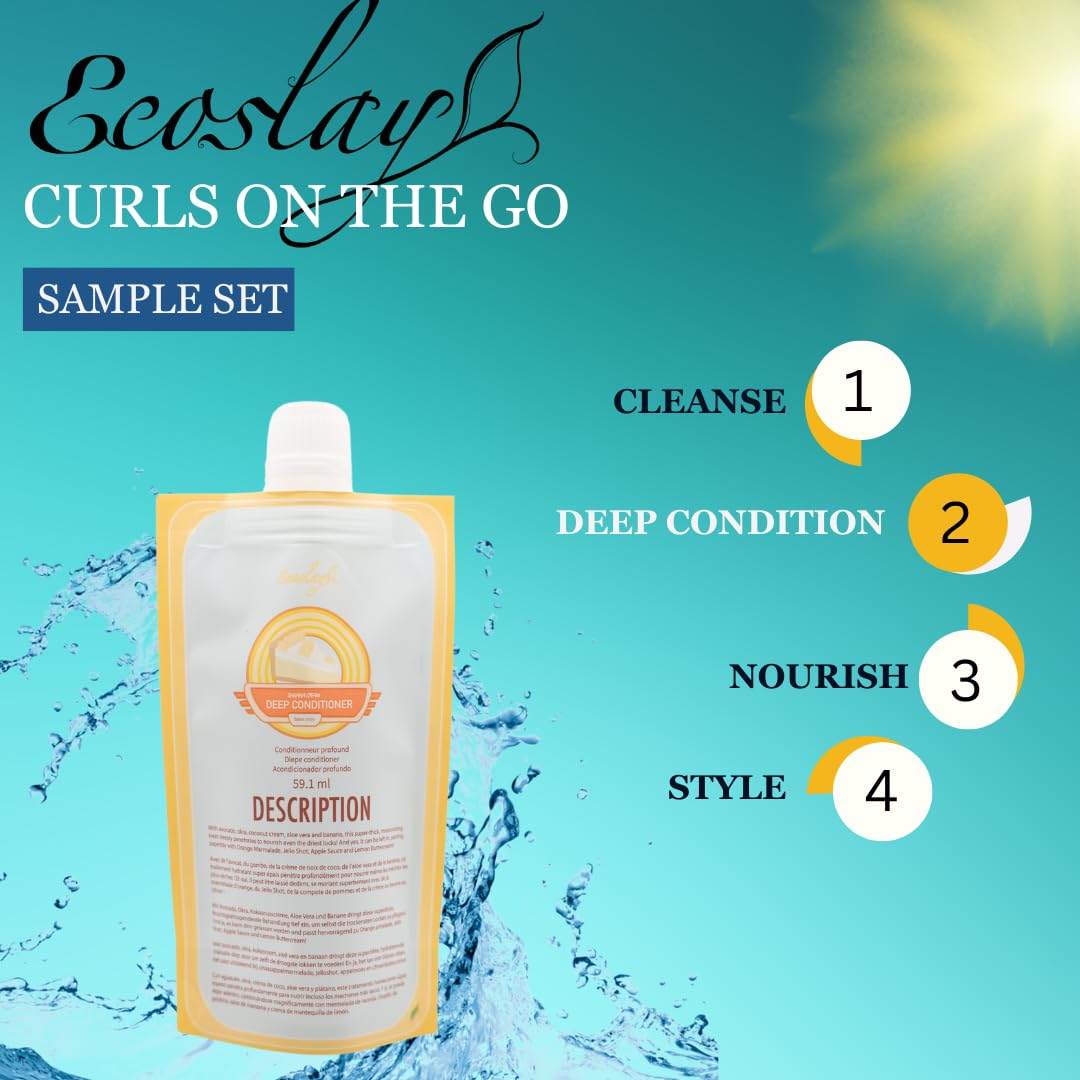 Ecoslay Curls-on-the-Go Sample Set – Travel-Size Curly Hair Products