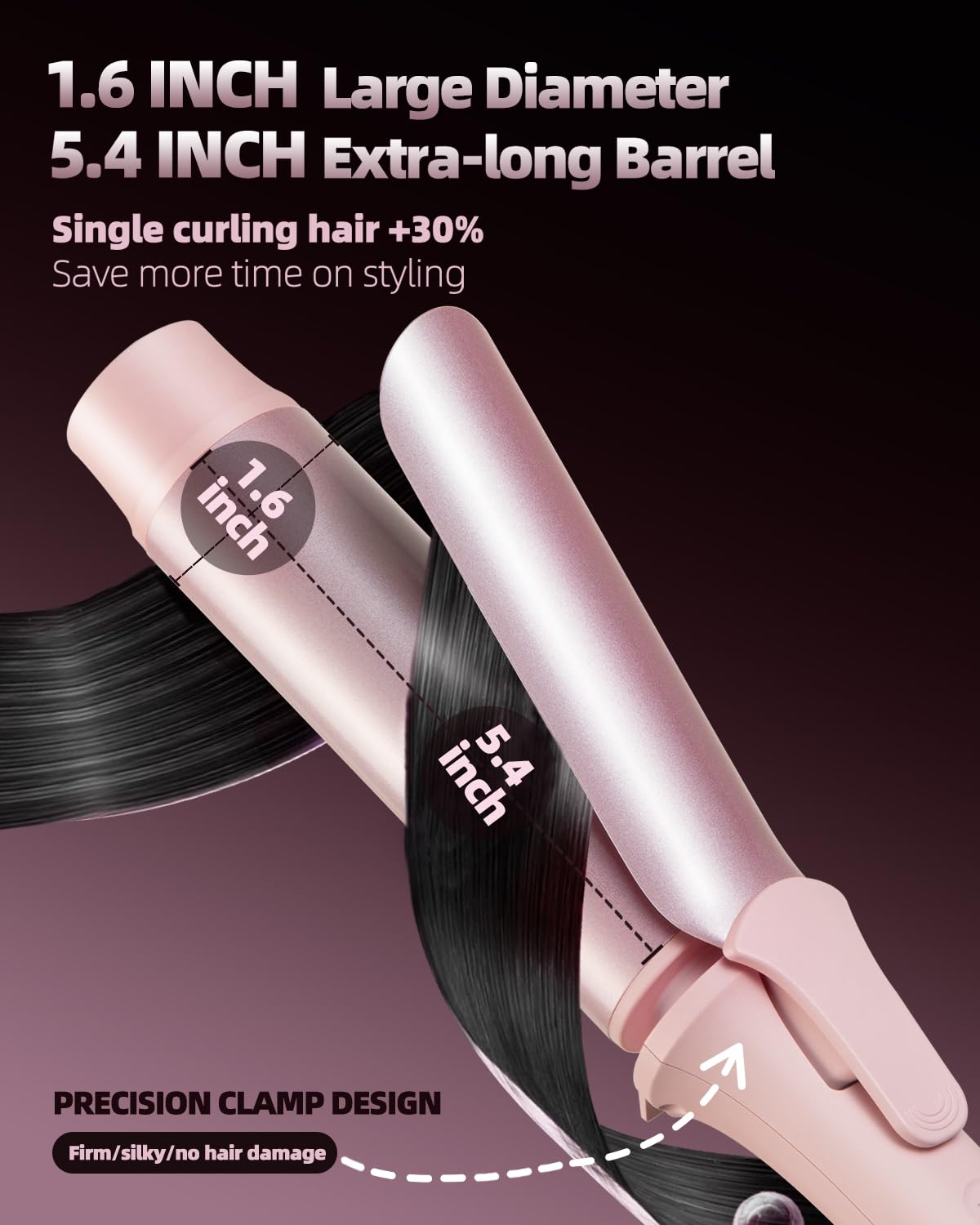 TSUYAGLA 1.6-Inch Ionic Ceramic Hair Curling Wand