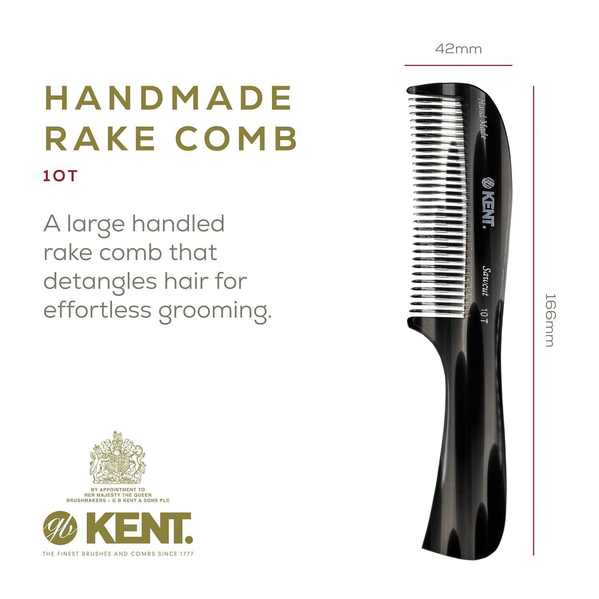 Kent 10T Wide Tooth Detangling Comb