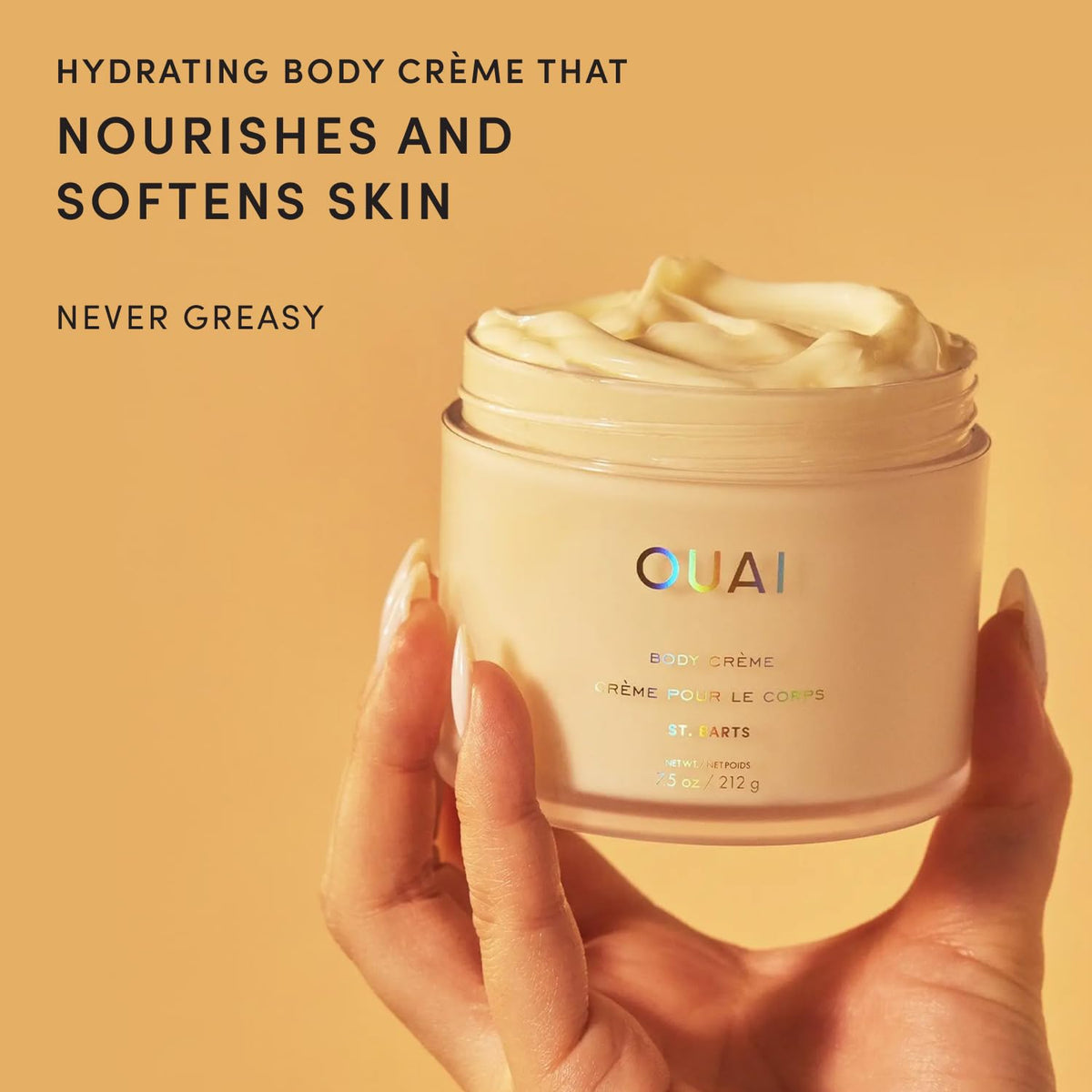 OUAI Body Cream - Whipped Moisturizer with Cupuaçu Butter, Coconut Oil & Squalane