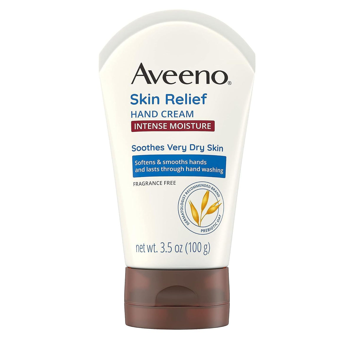 Aveeno Skin Relief Intense Moisture Fragrance-Free Hand Cream with Prebiotic Oat