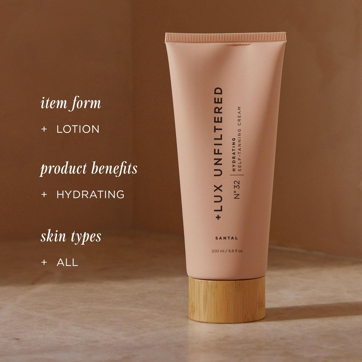 + Lux Unfiltered Gradual Self-Tanning Lotion - Hydrating Sunless Tanner
