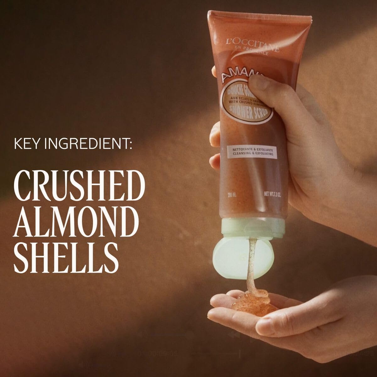 L’Occitane Almond Shower Scrub 2-in-1 Exfoliating Body Wash
