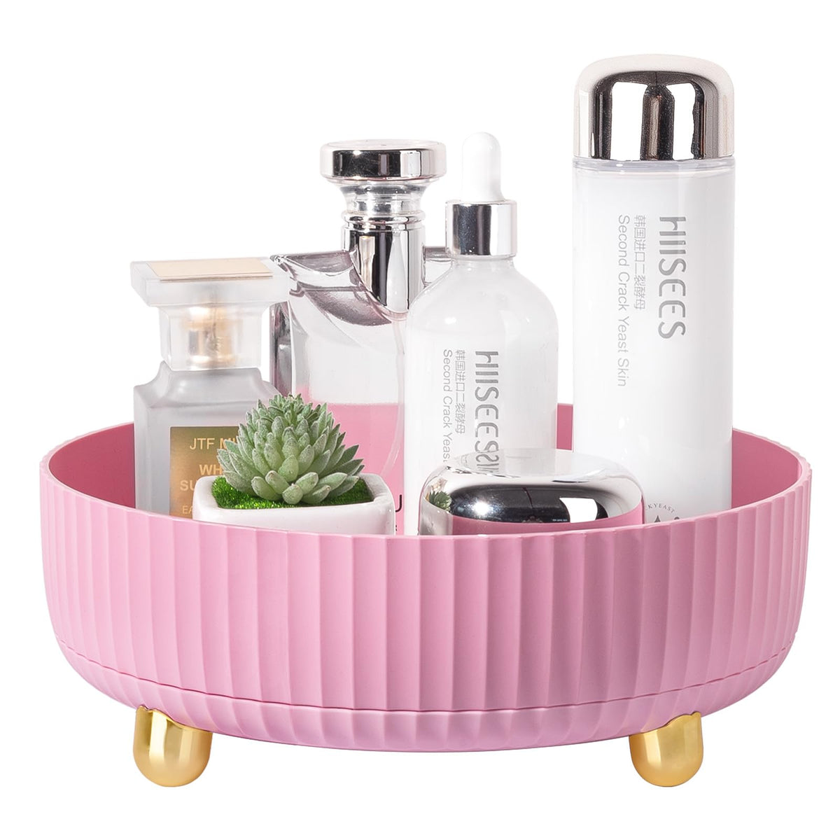 360 Rotating Makeup and Perfume Organizer Tray