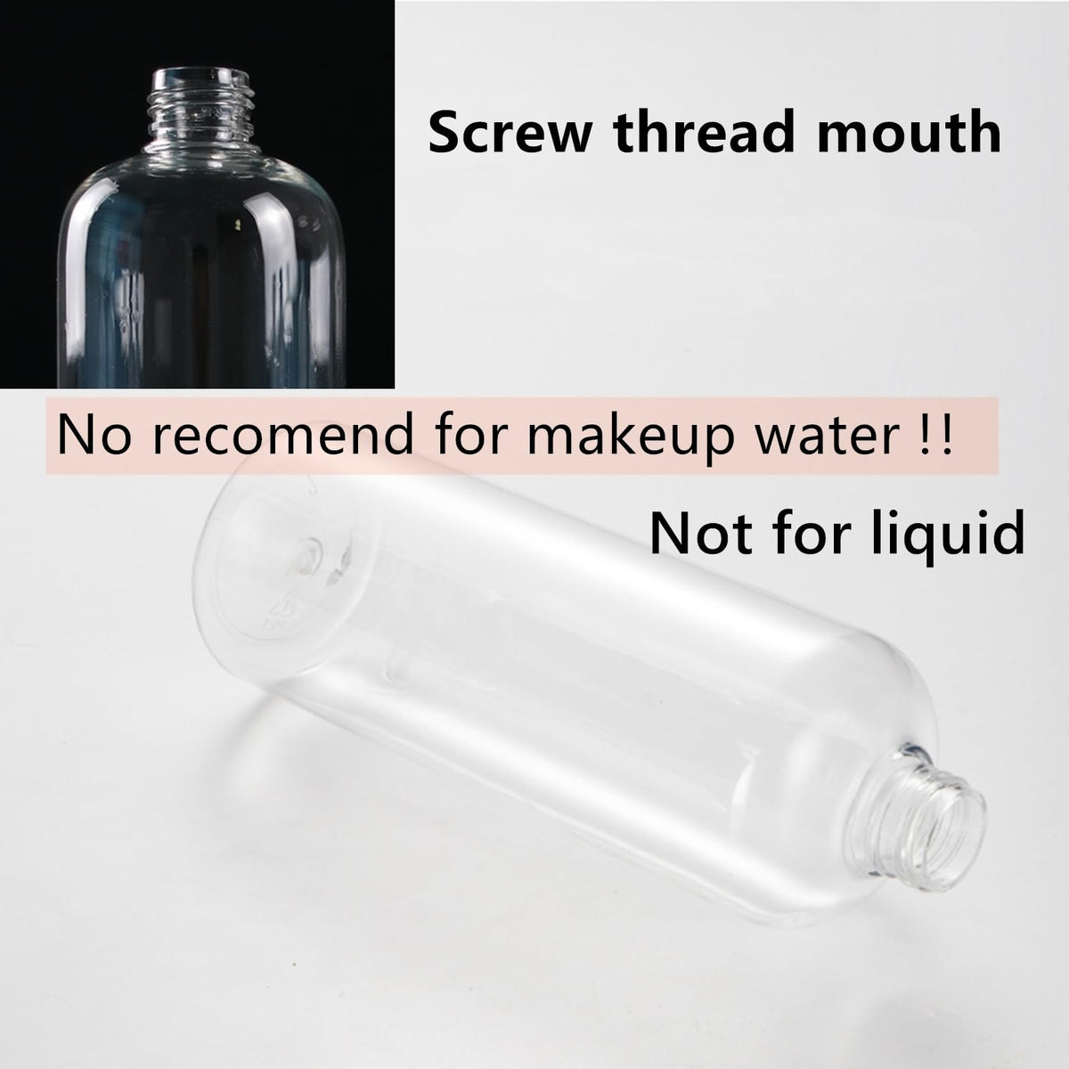 20 Pack 16 oz Clear PET Refillable Bottles with Disc Top Caps
