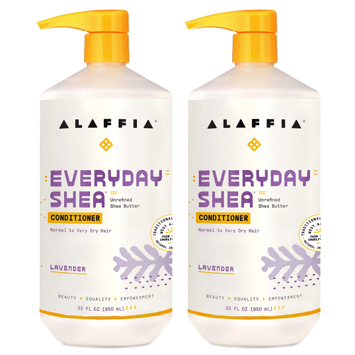 Alaffia EveryDay Shea Conditioner, Moisturizing Hair Care, 32 Fl Oz
