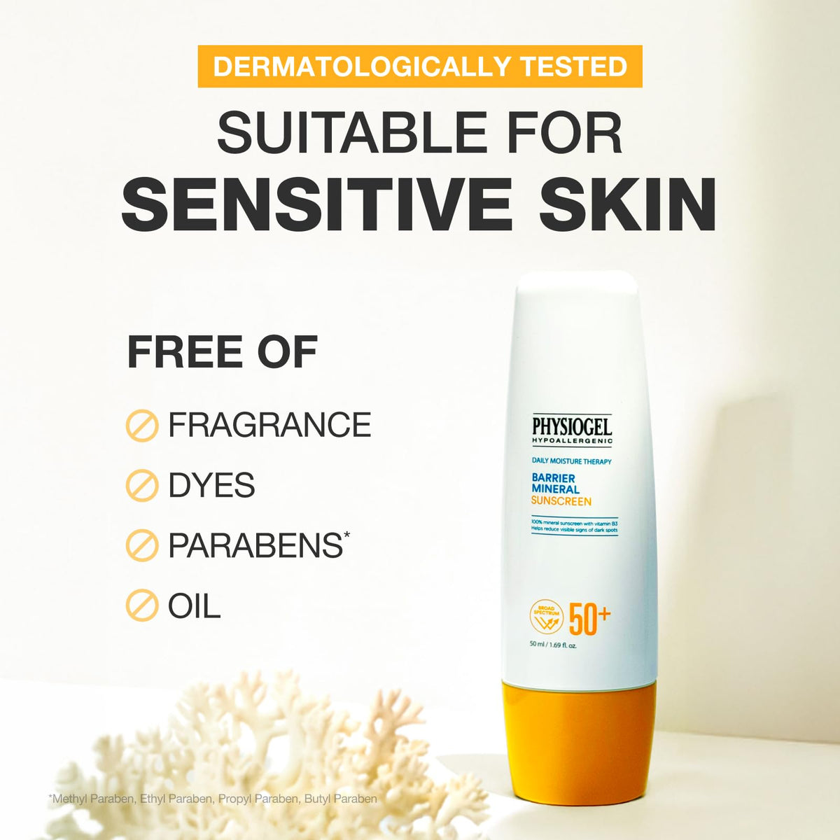 Physiogel Lightweight Korean Sunscreen SPF 50+ for Sensitive Skin