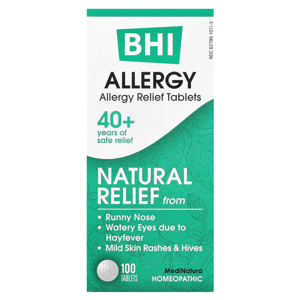 MediNatura, BHI, Allergy Relief, 100 Tablets