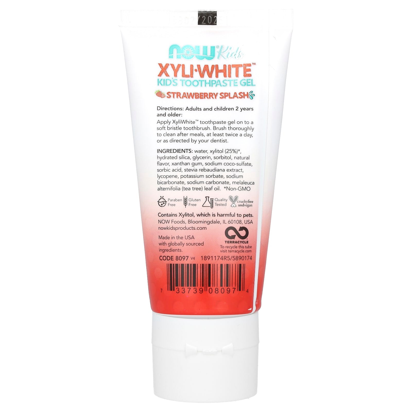 NOW Foods, XyliWhite, Kid's Toothpaste Gel, Strawberry Splash, 3 oz (85 g)