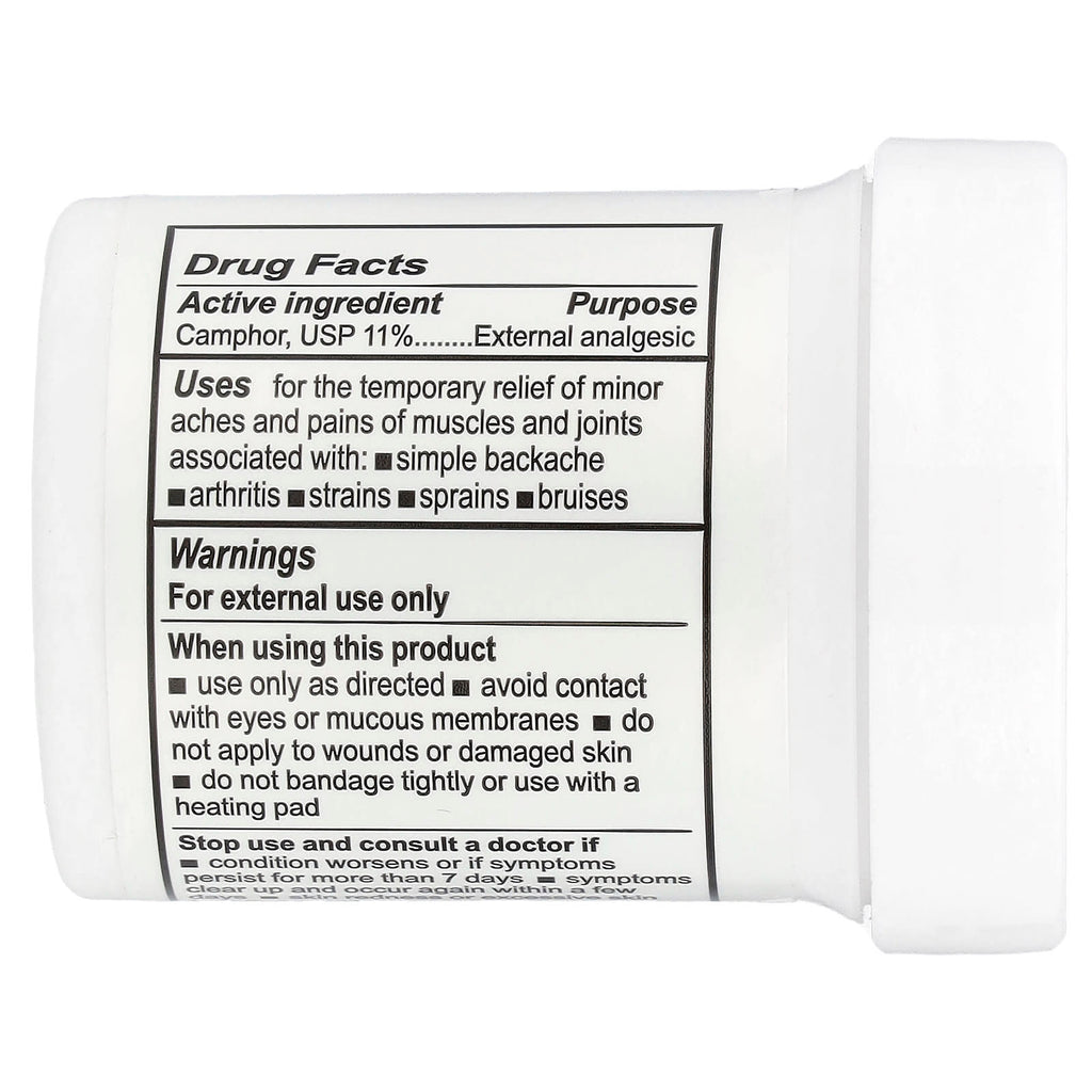 De La Cruz, Camphor Ointment 11%, Pain Relieving Rub, 2.5 oz (70.9 g)