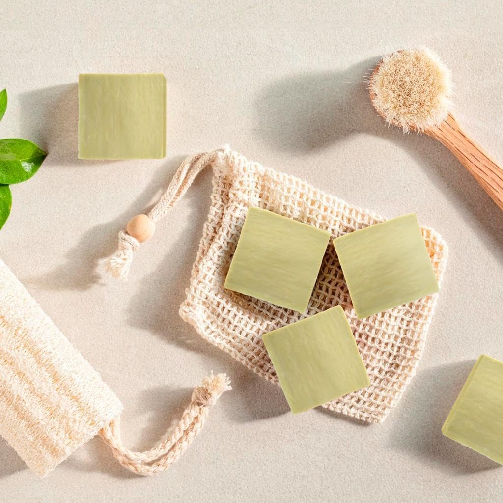 Aleppo Soap Bars, Handmade Natural Vegan Olive Oil & Laurel Soap, 12 x 5.6 oz