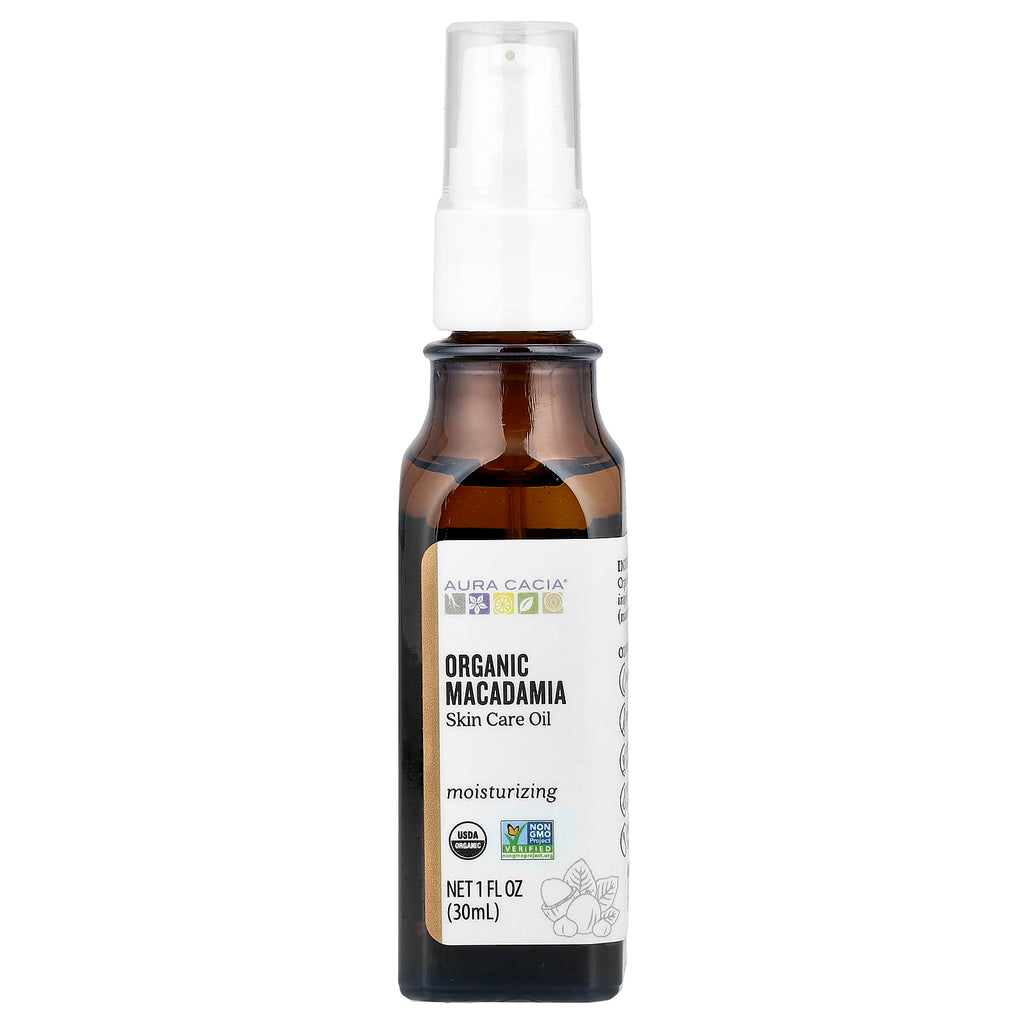 Aura Cacia, Skin Care Oil, Organic Macadamia, 1 fl oz (30 ml)