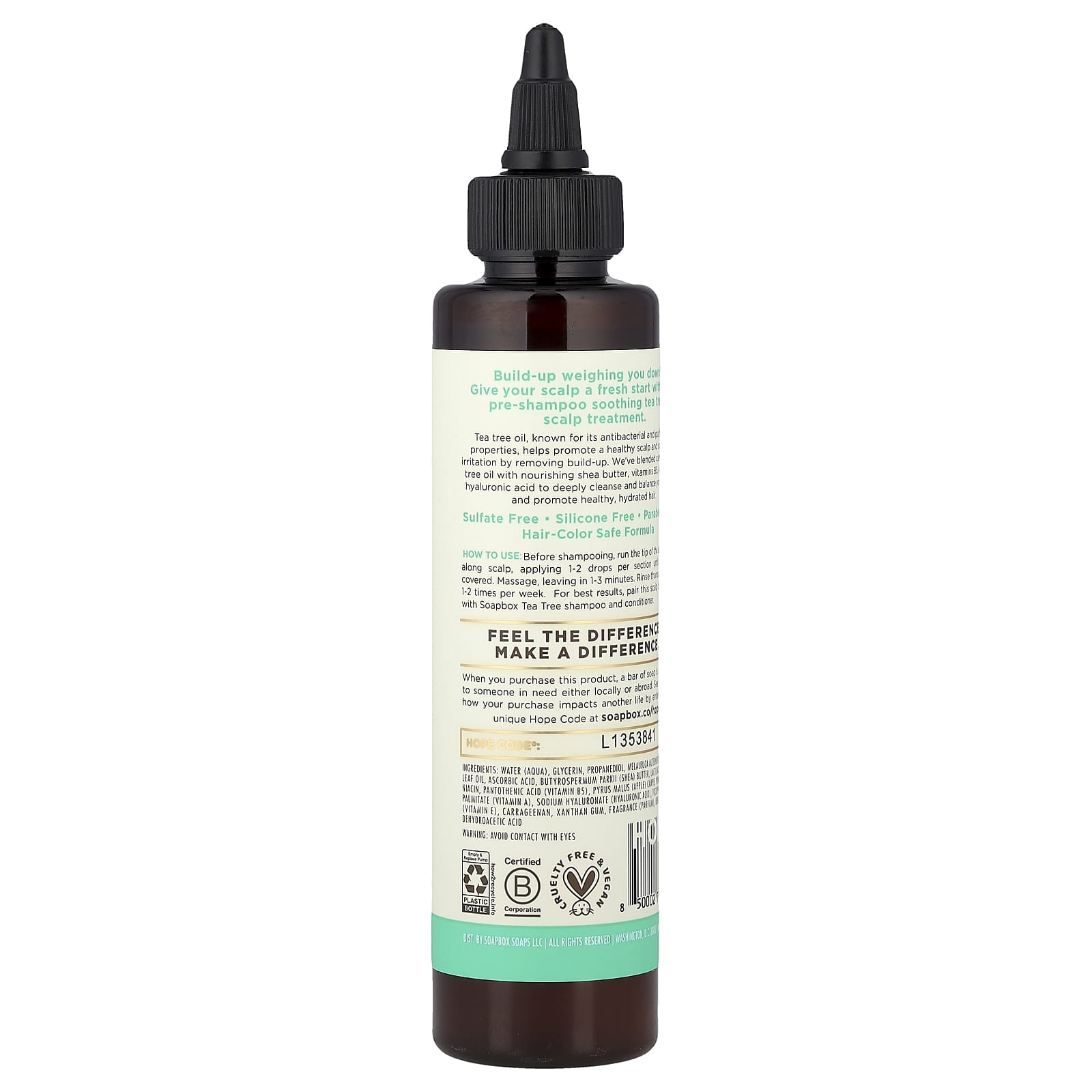 Soapbox, Soothing Scalp Treatment, Tea Tree, 5 fl oz (147 ml)