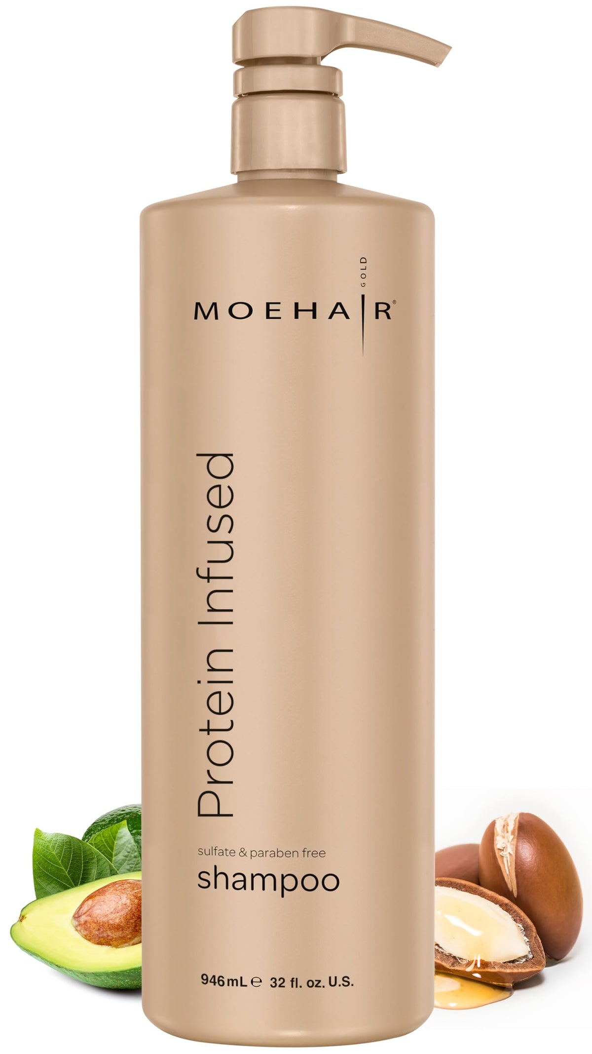 MOEHAIR Anti-Frizz Protein Shampoo with Vitamins E & B5