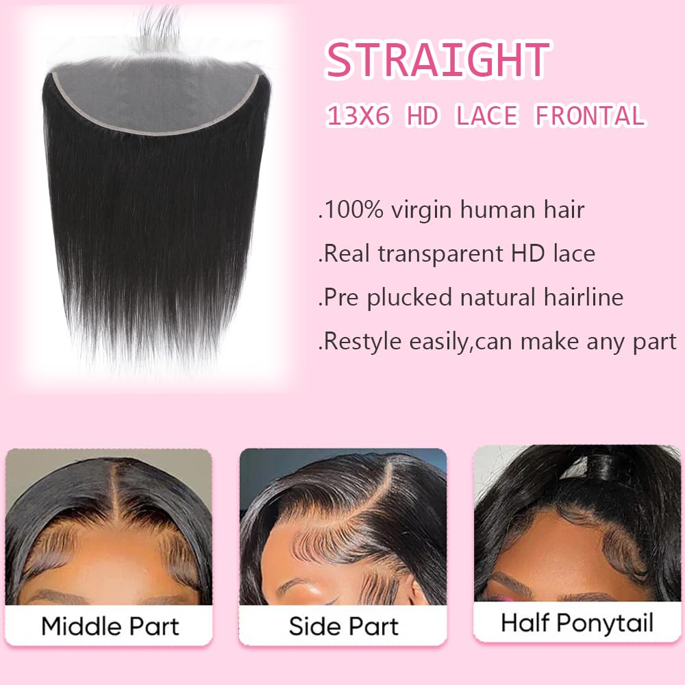 YOMIO HD Lace Brazilian Virgin Human Hair Frontal