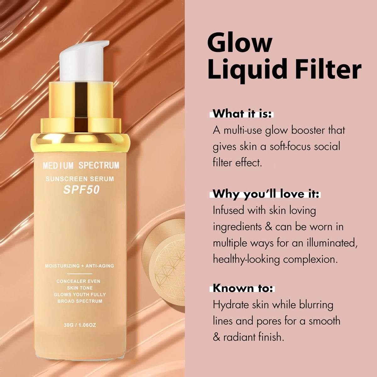 4-in-1 Magic Foundation with SPF 50, Hydrating Concealer Lotion