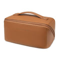 Travel Makeup Bag PU Leather Cosmetic Organizer with Divider